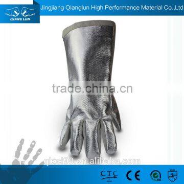 QL design welding long sleeve leather heat protective gloves