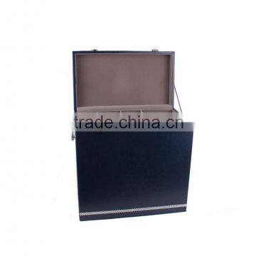 Wholesale Custom 8 Bottles of Red Wine Champagne Boxes, Black Leather Gift Box photo-3