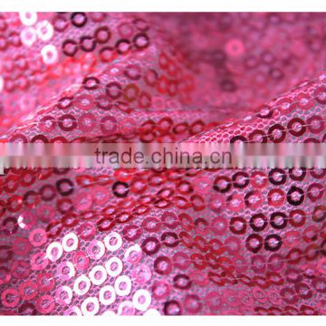 Newest Design Cheap Shiny Red Stretched Sequin Waterproof Upholstery Fabric photo-5