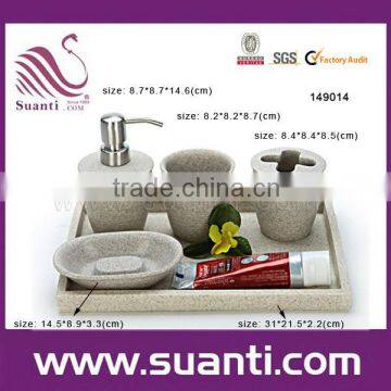 Luxury design high quality polystone bathroom sets china