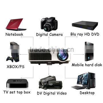 Caiwei A5 Wireless 2600 Lumens Portable WIFI Black Projector With USB Port