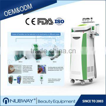 4 semiconductor coolers in each handle fat freeze equipment cryolipolysis cavitation with one treatment