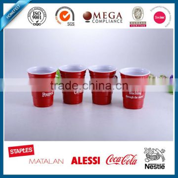 high quality vintage red color melamine cup