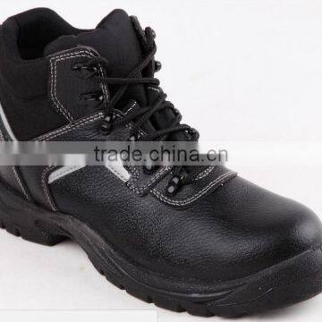 Men Black Split Leather Safety Shoes