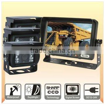 7inches Car Rearviw System with quad monitor