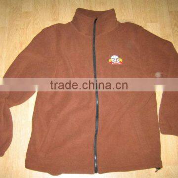 Fleece jacket with logo embroider