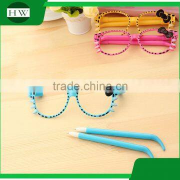 Cheap Wholesale Office School Gift Fashion Cute Cartoon Plastic Hello Kitty Glass Shape Ball Point Pen Promotional photo-2