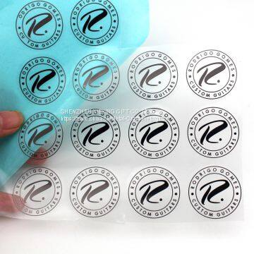 Custom metal logo design guitar stickers decals