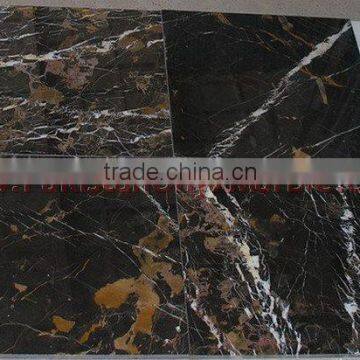 NATURAL BLACK AND GOLD MICHAELANGELO MARBLE TILES