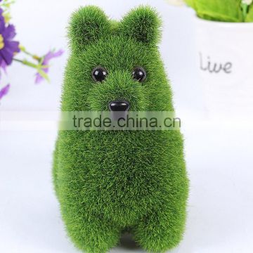 Creative potted decor handcraft flocking artificial alpaca animals