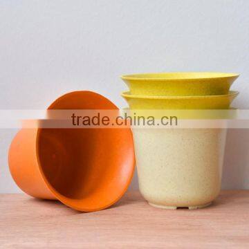 New design colorful plant fiber biodegradable flower pot