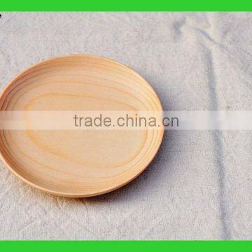 Custom Round Wood Plate Round Wooden Tray Wood Plate