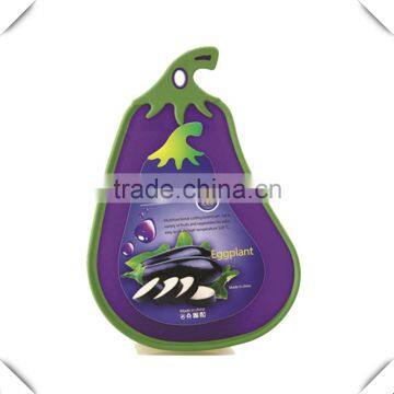 Wholesale food grade eggplant shape plastic vegetable cutting board with best price