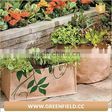 Eco Friendly Custom Jute Grow Bag Square Jute Grow Bag photo-2