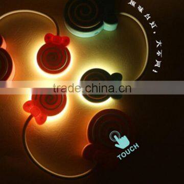 New Arrival Cute Lollipop Candy Design LED Table Lamp, Creative Flexible Smart Touch Sensor Rechargeable Decorative Night Light photo-3