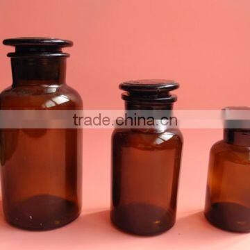 amber medicament glass lab bottle for chemical reagent