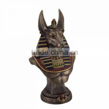 Custom Art Sculpture Egyptian Anubis God Bust Statue photo-2