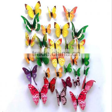 12PCS 3D Butterfly Wall Stickers Decoration Art Decorations 4 size