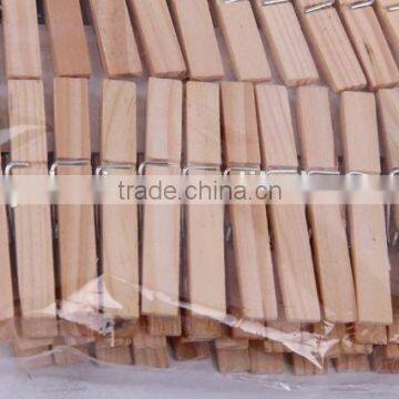 50pc Wooden Cloth Clips Rectangular Clothespin photo-2