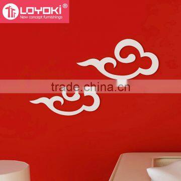 Home Decorating DIY MDF Wood Home Decor Cloud Shape Mural Wall Sticker for Home Decoration photo-4