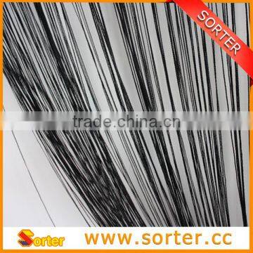 Black Polyester Tassel Fringe String Curtain photo-3