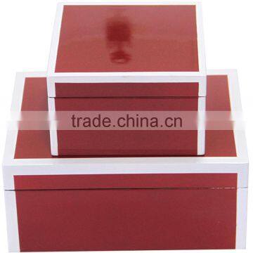 Red lacquer box, white line/lacquer box wholesale