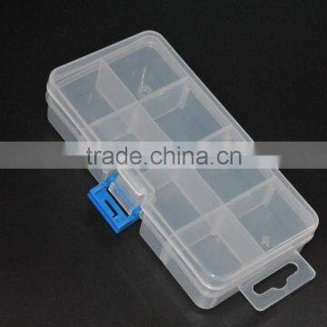 PP Plastic 8 Compartments Transparent Adjustable Electronic Components Storage Box Beads Box photo-2