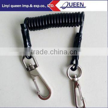 High quality carabiner coiled tool plastic coil lanyard from China at wholesale price