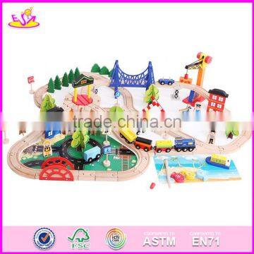 2017 Most Popular Funny Activity Toys Kids Wooden Toy Train Sets W04C068 photo-3