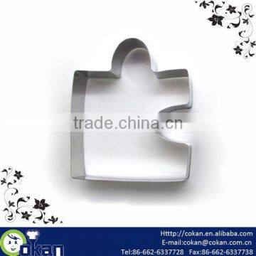 Puzzle Shape Stainless Steel Cookie Cutter with botton,Biscuit Cutter CK-CM0418