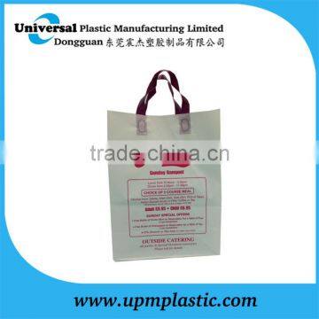 Waterproof Safeblockbottom Polyethylene Soft Loop Handle Plastic Bag for Outside Catering photo-2