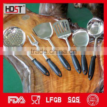 jie yang Low price promotional kitchen utensil set/black plastic handle stainless kitchen utensil set