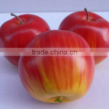 3PCS Artificial Red-Yellow Apples Fake Faux Fruits and Vegetables