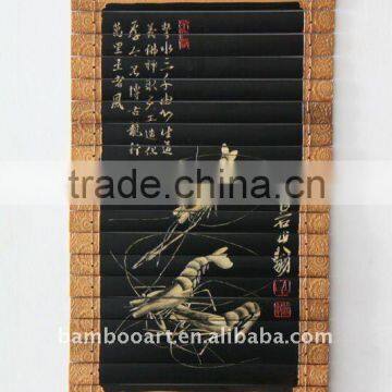 bamboo craft painting( shrimp)