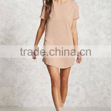 Women Mini Short Sleeve Casual T-Shirt Dress photo-5