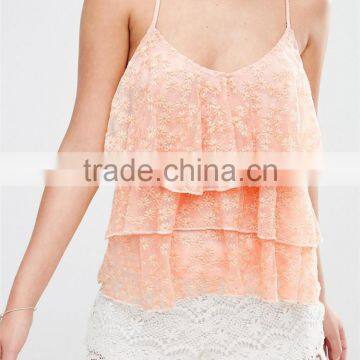 Tiered Lace Cami Latest Blouse Design 2016 Lace Blouses photo-4