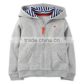 Girls' Striped-Lining Hoodie