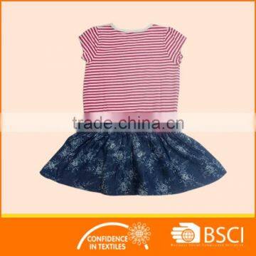 Children Wear Striped Cotton Baby Girl Dress photo-2