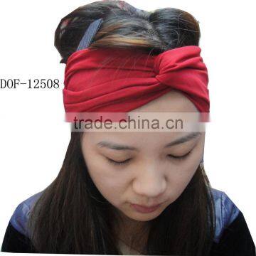 Fashion new latest hot jersey cotton bow plain hot headband