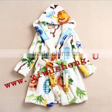 2014 the latest children bathrobe flannel longsleeve children bathrobe hot sale bathrobe for children