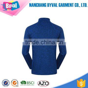 Wholesale Polyester Dri-Fit Breathable Half-Zip Men Running Shirts With Long Sleeves photo-2