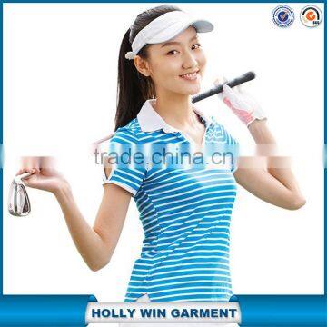 2015 latest fashion design woman golf tshirt high quality polo t shirt