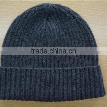 Fold up men cashmere hat for winter