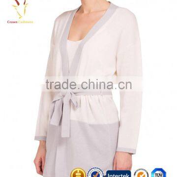 2016 New Fashion Cashmere Long Coat Women Belted Coats for Women