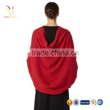 Red Cashmere Scarf Wrap Solid Colored Shawl Wraps photo-2