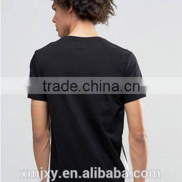Summer New Style Men T-shirts Stitching T-shirt Hot Sale White and Black Stitch Made in China photo-2