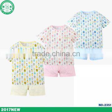 2017 Summer Fashion Cute Short Sleeve Baby Clothing Sets