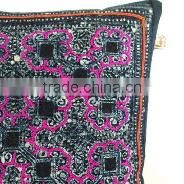 Hmong Cushion - Vintage Hmong Batik Cushion, Pillow Case, Pillow, Ooak photo-6