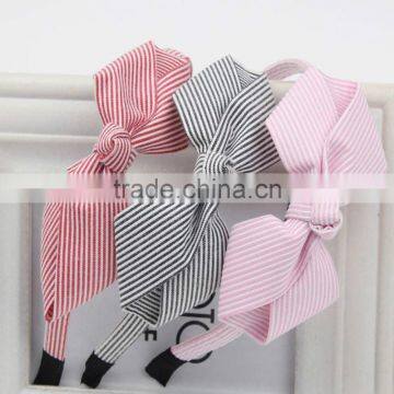 Hot Sale Stripe Knot Hairbands Oversized Bow