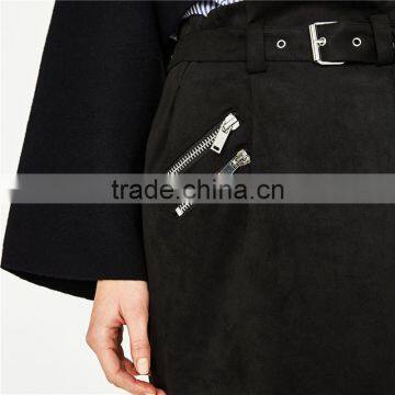 2017 OEM Spring Cool Girls Mini Corduroy Skirt With Adjustable Belt photo-5